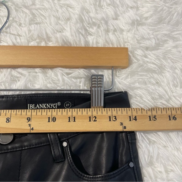 Blank NYC Womens Vegan Leather Lace Up Pants Size 27 Black - Picture 7 of 10